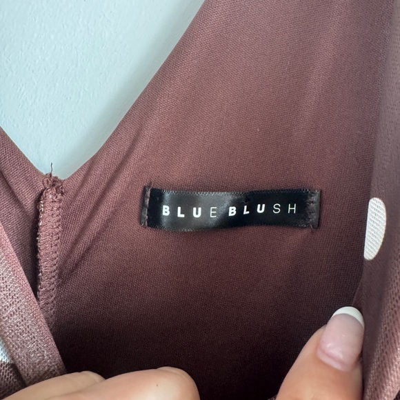 Blue Blush Chocolate Polka Dot Maxi Dress - Picture 4 of 4